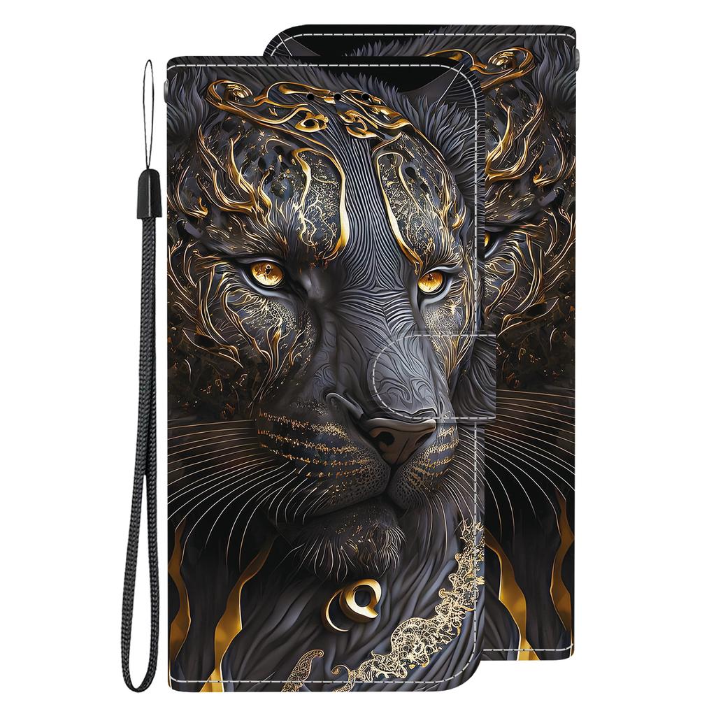 Handmade PU Leather Flip Case for iPhone X/11/12/13/14/15/16/17 Series - Anti-Slip Shockproof Cover with Wrist Strap & Heart/Rose Cat Designs