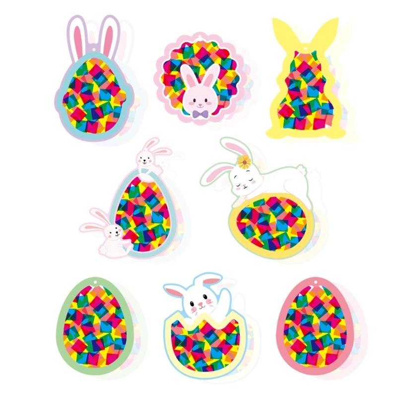 Suncatchers Crafts Safe Paper Cutting Craft Set For Children Window Painting Activity Family Bonding Project