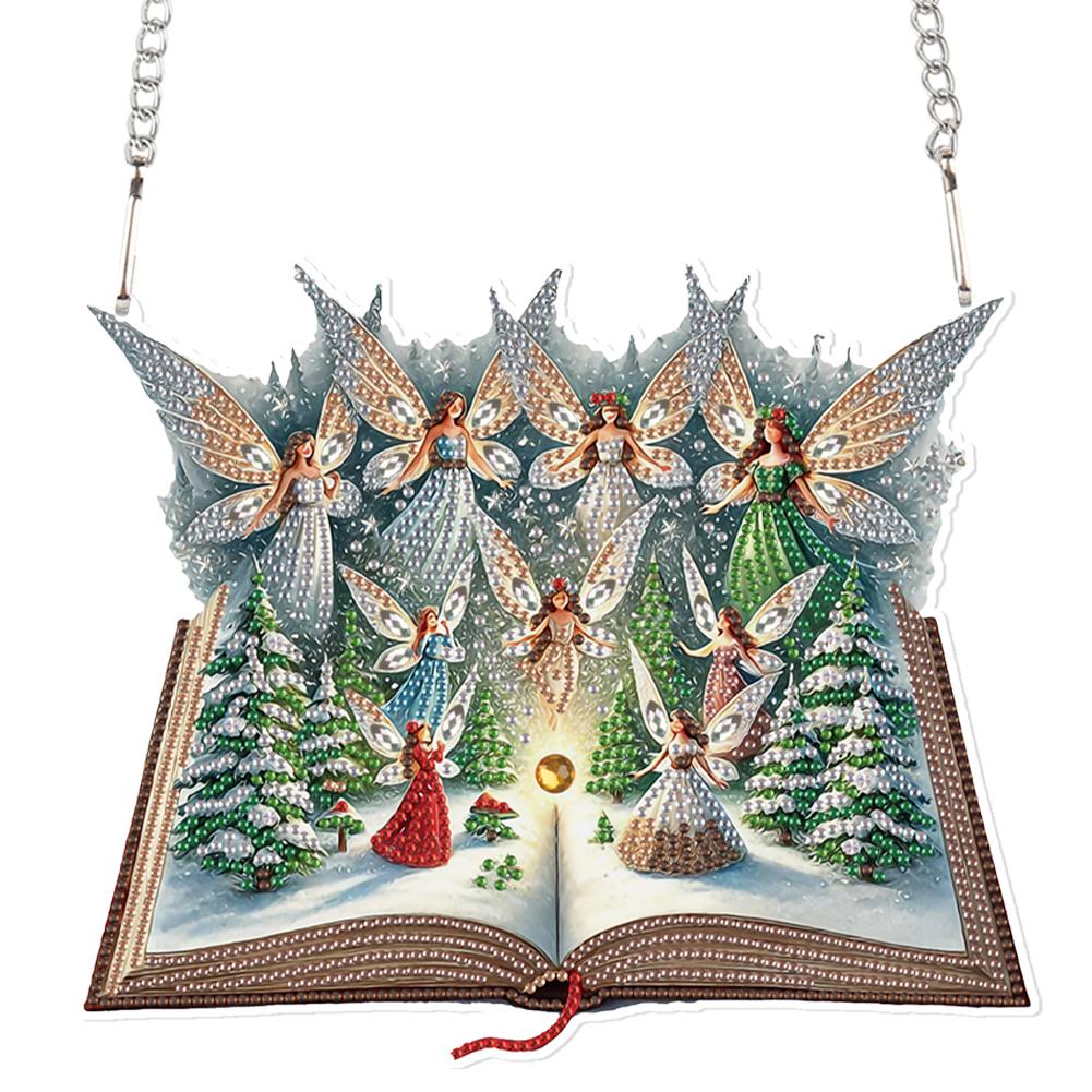 

Acrylic Special Shaped Christmas Theme Diamond Painting Hanging Ornaments Kit Rhinestone Diamond Art Window Pendants Home Decor