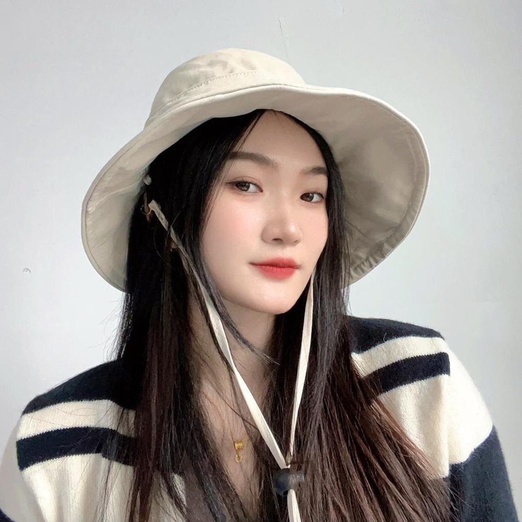 Autumn Wire Brim Women's Bucket Hat (Beige)