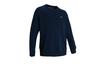 Crew Neck Comfortable Casual Fleece Lined Long Sleeved Sweatshirt Men's Dark Blue 1357096-408