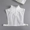 Girls Hollow Out Lace Shirt Detachable Fake Collar Shirt Lapel Blouse Top Adjustable Women Clothes Ladies False Collar Decor