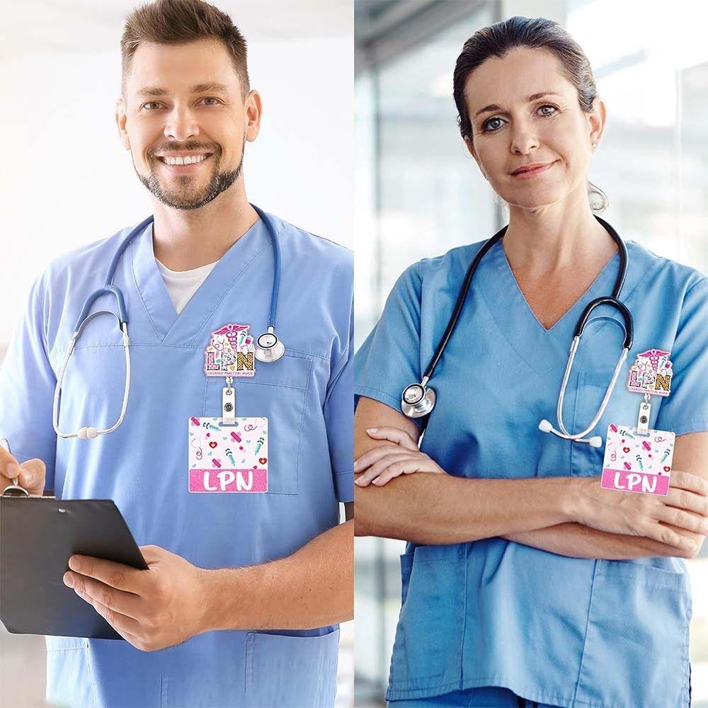 Alligator Clip Retractable ID Holder 60 Rotating Name Cards Holders  Identification Tags