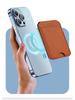 European Fashion Magnetic MagSafe Card Holder: Eco-Friendly PU Leather Folding Stand with Metal Hinge.