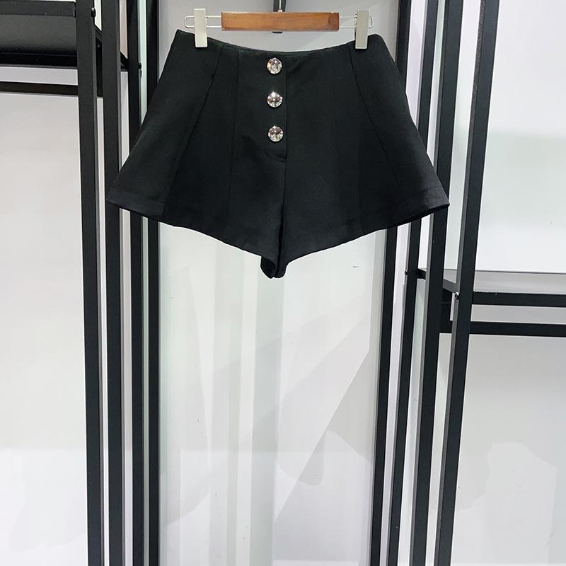 French Niche Solid Color Metallic Button Fishtail Jacket & Shorts Set - Early Spring 2026 Small