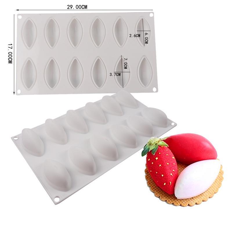 6/12/24 Holes Banana Mango Design Mousse Silicone Mousse Mold 3D Fruit Dessert Chocolate Mold DIY Cake Decorating Tools Bakeware