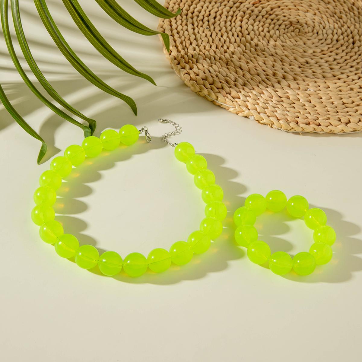 

Летние новые желейные прозрачные акриловые бусины женские аксессуары наборы маленькие свежие морские каникулы цвета допамин стиль