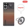 For Red Magic 11 Air/11 Pro/11 Pro+ Carbon Case 600d Kevlar Aramid Fiber Fabric Ultra Thin Hard Cover Magnetic balckSlimlightred