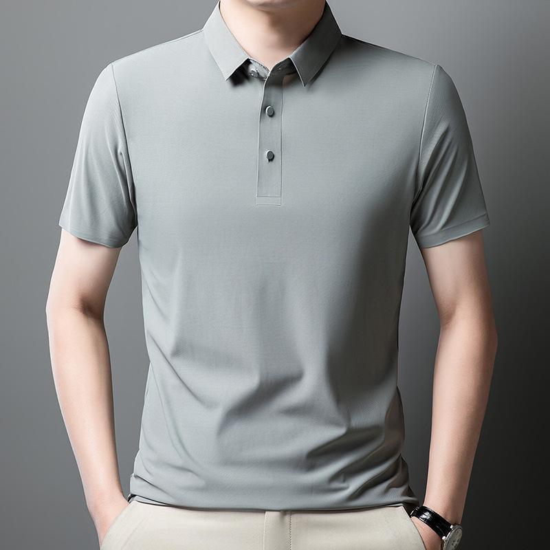 Men's Custom Short-Sleeve Polo Shirt with Logo – Seamless, Heat-Sealed, 3D Cut Design.