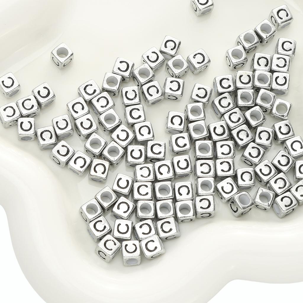 Mărgele Handmade Mărgele Acrilice Alfabet Mărgele Pătrate Mărgele Plate Mărgele Rotunde Handmade DIY Accesorii Bijuterii Mărgele Distanțiere Brățară Mărgele Înșirate Manual