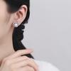925 Sterling Silver Fashion Trend Zircon Pearl Stud Earrings Birthday Party Anniversary Gift