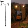 5pcs Model Railroad Lights Lattice Mast Light Gauge H0 LED Light Layout For Supply Voltages 3V Lamps Power Tools Parts