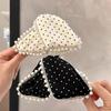 Korean Pearl Polka Dot Triangle Hair Clip: Elegant 2025 Women's Updo Accessory