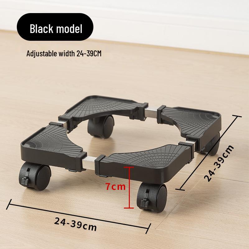 Adjustable Mobile Base for Automatic Washing Machine Storage Shelf