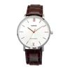 [Casio] CASIO Quartz Men's Watch MTP-VT01L-7B2 Silver X Brown Leather Band Overseas Model [Parallel Import]