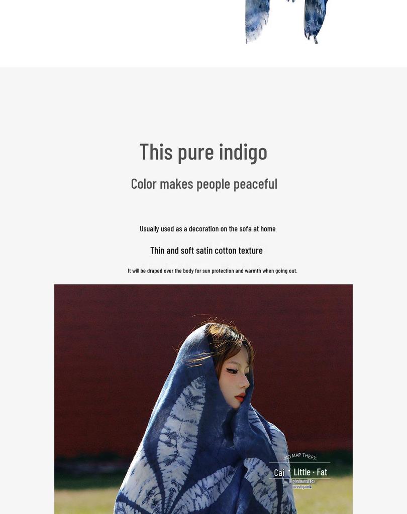 Ethnic Yunnan Dali Photo Shawl: Northwest Desert Scarf & Outerwear