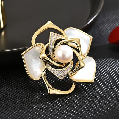 Broches seniores flor folha broche pinos para mulheres terno pingente moda broches jóias