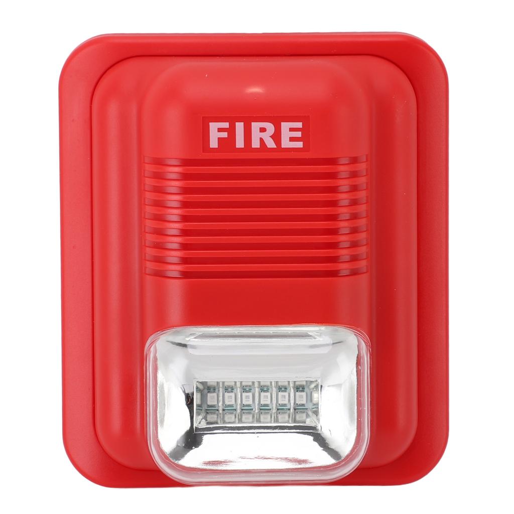 Sound and Light Fire Alarm 12V 24V Built In LED Super Loud Sound Fire Warning Siren for Residential