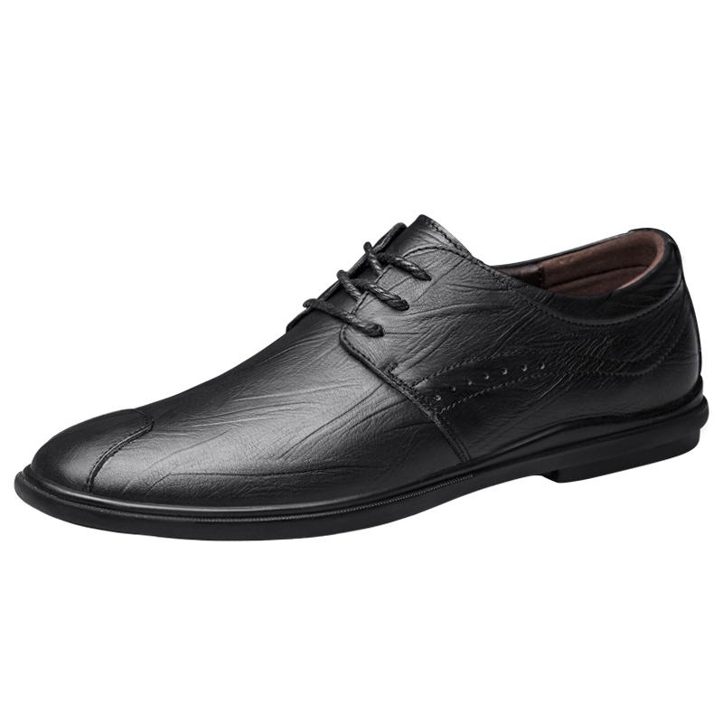 British Style Men's Genuine Leather Shoes Groom's Wedding Shoes High-end Banquet Men's Interview Business Shoes Free Delivery