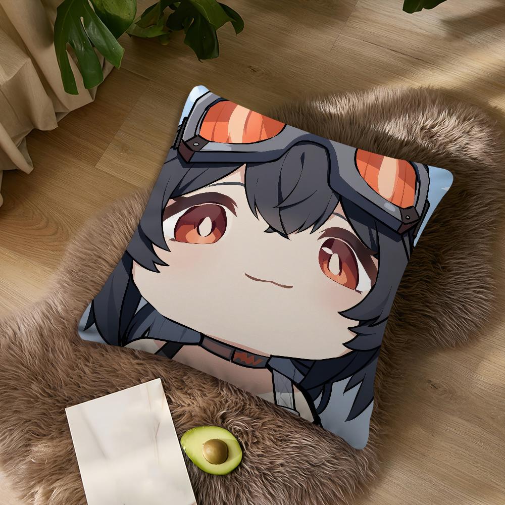 Cute Q Version ZZZ Ellen Nicole Miyabi For Bedroom Car Coffee Shop Room Soft and Living Room Sofa Decorative Pillow Cover Case