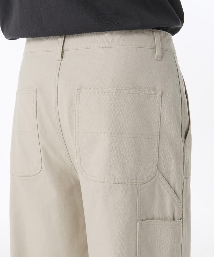 Musinsa Standard Canvas Regular Fit Double Knee Carpenter Pants [Cream]