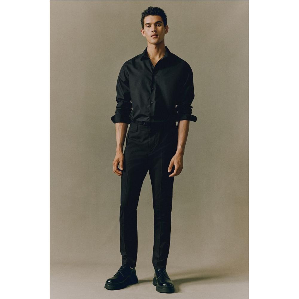 H M Easy Care sliM Fit sHirt Black