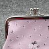 Floral Canvas Coin Purse, Women Change Purse with 2 Compartments, Kiss Lock Closure Pouch for Cash Coins Cards