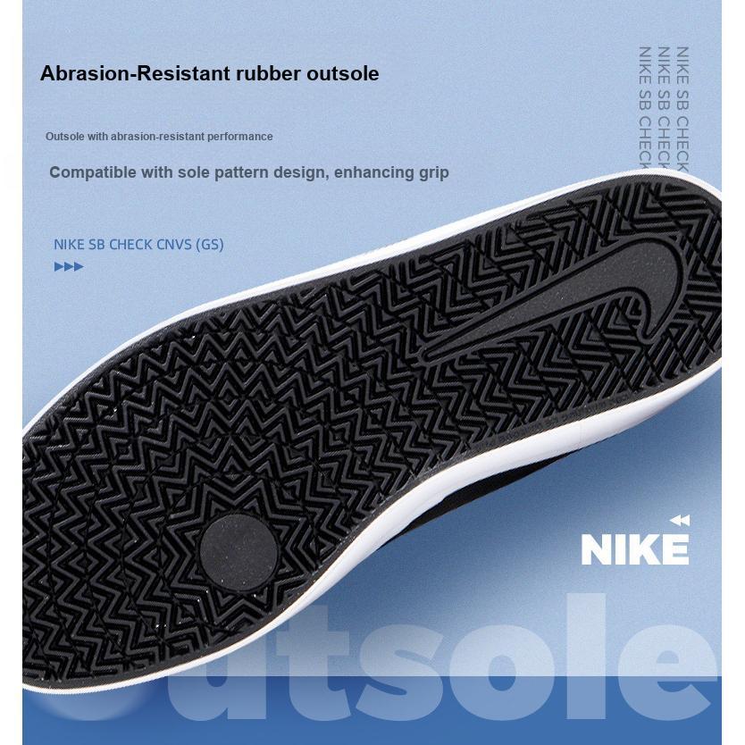 Nike Check Canvas SB GS Black Kids Sneakers White 905373-003