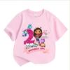 Gabbys Puppenhaus Geburtstag Zahl T-Shirt Mädchen Weiß Rosa Kurzarm T-Shirts Oberteile Baumwolle Sommer Lässig Partyzubehör T-Shirt
