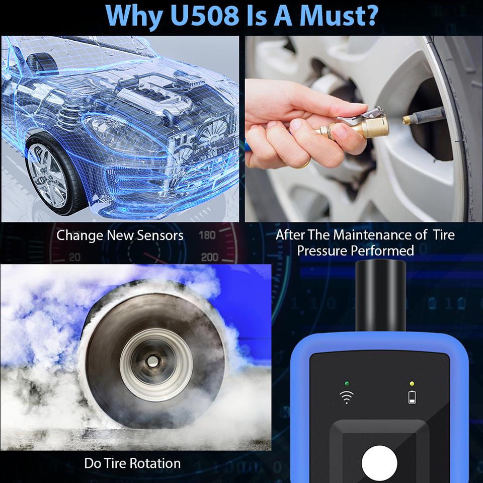 Universal Car TPMS Reset Tool U508 Tire Pressure Monitoring Sensor System Release Tool for Ford Opel Dodge Jeep GMC Chevrolet