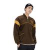 Li Ning Letter Print Color Block V-Neck Loose Casual Jacket Men Jacket Brown AFDT155-1