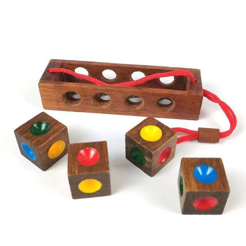 

Classic Wooden Logic Puzzle Brain Teasers IQ Challenge Problem Solving Intellectual Toys for Kids Boys Girls Educational Gifts