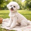 Bow Print Dog Pajamas Flying Sleeve Wrap Belly Suit Pet Apparel Summer Pet Vest  Puppy Wear