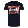 Oasis T-Shirt Union Jack Noel Liam Gallagher Official Band New Navy
