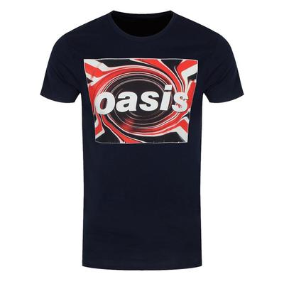 T-Shirt Oasis Union Jack Noel Liam Gallagher Banda Ufficiale Blu Navy Nuovo
