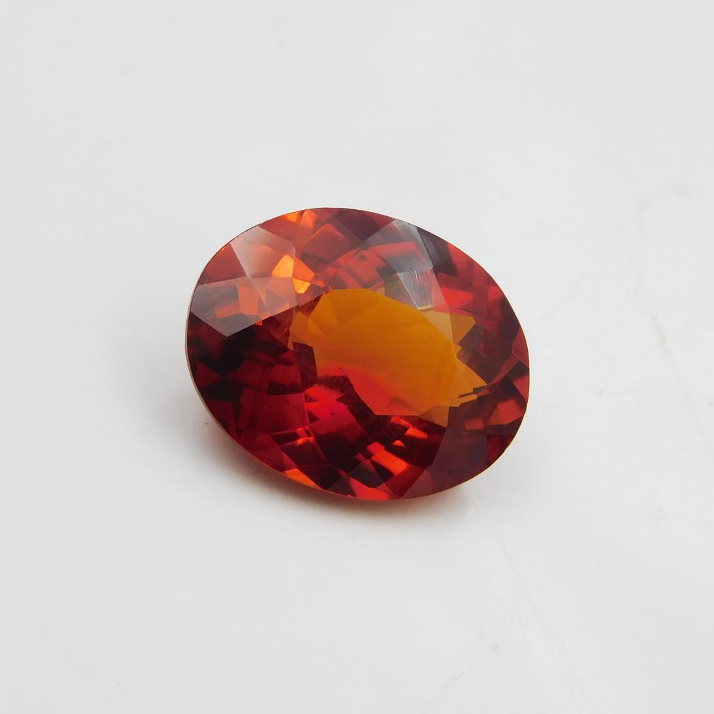 CERTIFIED 5.65 Ct Natural Orange Sapphire Oval Cut Gemstone Best Gift For Dad P-63-sa
