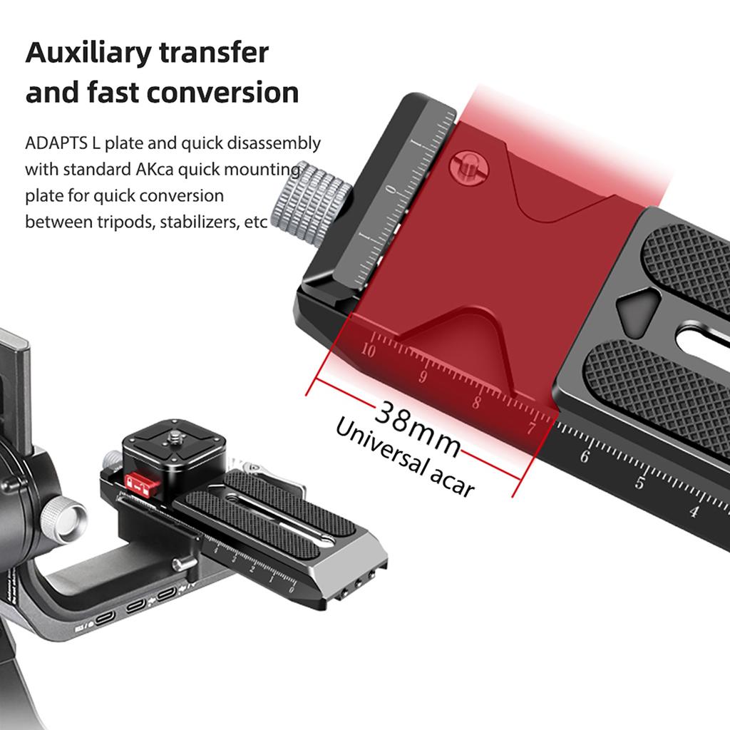 Quick Release Plate for Gimbal Aluminum Alloy Arca Swiss Quick Release Plate Adapter Replacement for DJI Ronin RS2 RSC2