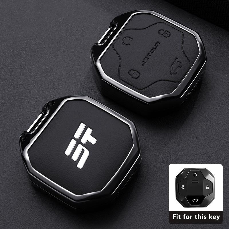 Zinc Alloy Car Key Case For Chery Jetour T2  Traveler  Traveller Pro Tenet T4 Keychain Cover Shell Fob Accessories