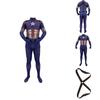 Och lättviktig Avengers Captain America Steve Rogers Zentai-kostym**