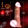 Vibrátor pro ženy Big Realistic Thrusting Dildo Přísavka na dálkový ovladač Real Penis Dildo Teleskopické rotační vyhřívané sexuální hračky