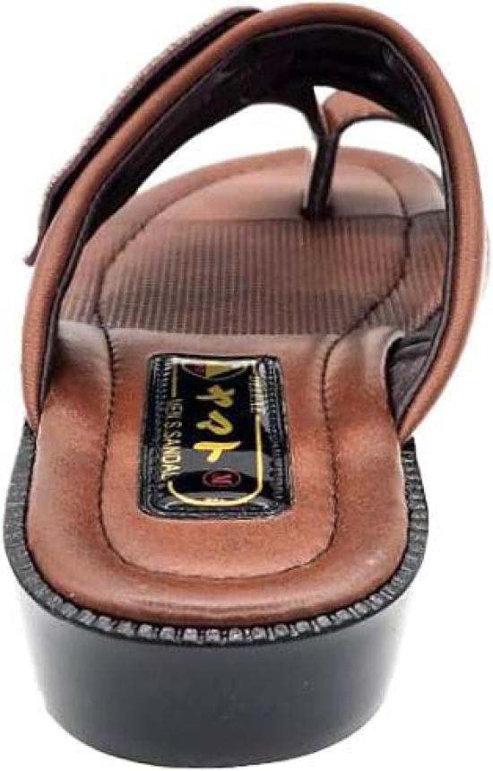 [YAMATOHEP] Hep Sandals Men's Comfort Sandals with Thongs, Perfect for Outdoor Wear (Brown, Japanese Shoe Sizes, Adult, Alphabet, M)