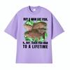Buy A Unisex Eat Fish He Day Teach Fish Unisex Funny Meme Tshirt Unisex Women Oversized Trend T Shirts Summer Tops Cotton Casual T Shirt