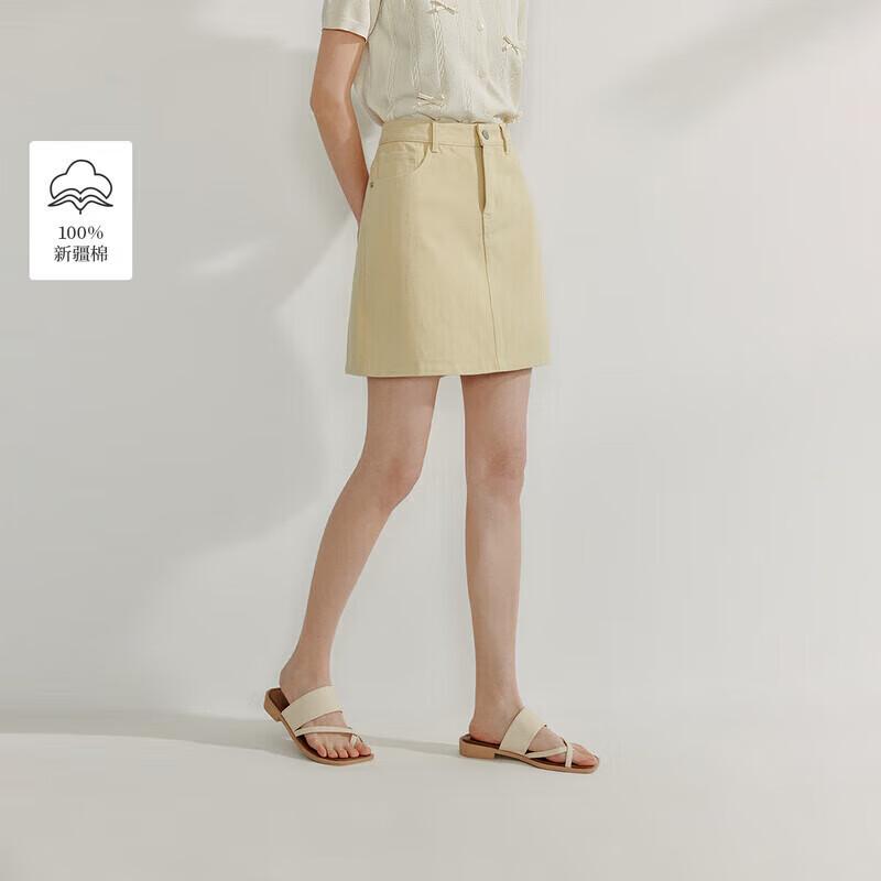 Women s High-Waisted A-Line Denim Mini Skirt M