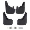 Black Plastic Car Mudguard Set - Soft Leather Splash Guards for Kia