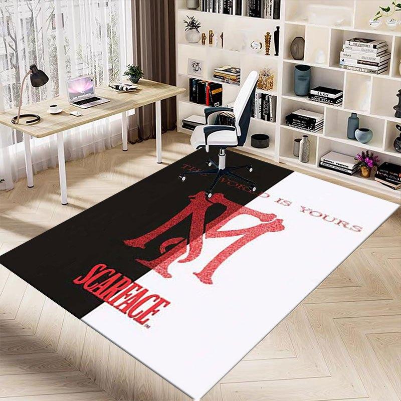 1pc Scarface Office Carpet Chair Mats Soft, Comfortable, All Season,Perfect for Home, Bedroom, or Office Decor, Perfect Gift for