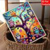 DIY The Owl on Guard Duty Pearl Diamond Art Kits Without Frame 30x40cm Gem Art Diamond Painting Kits for Adults/Beginners Gift Idea Home Wall Decor