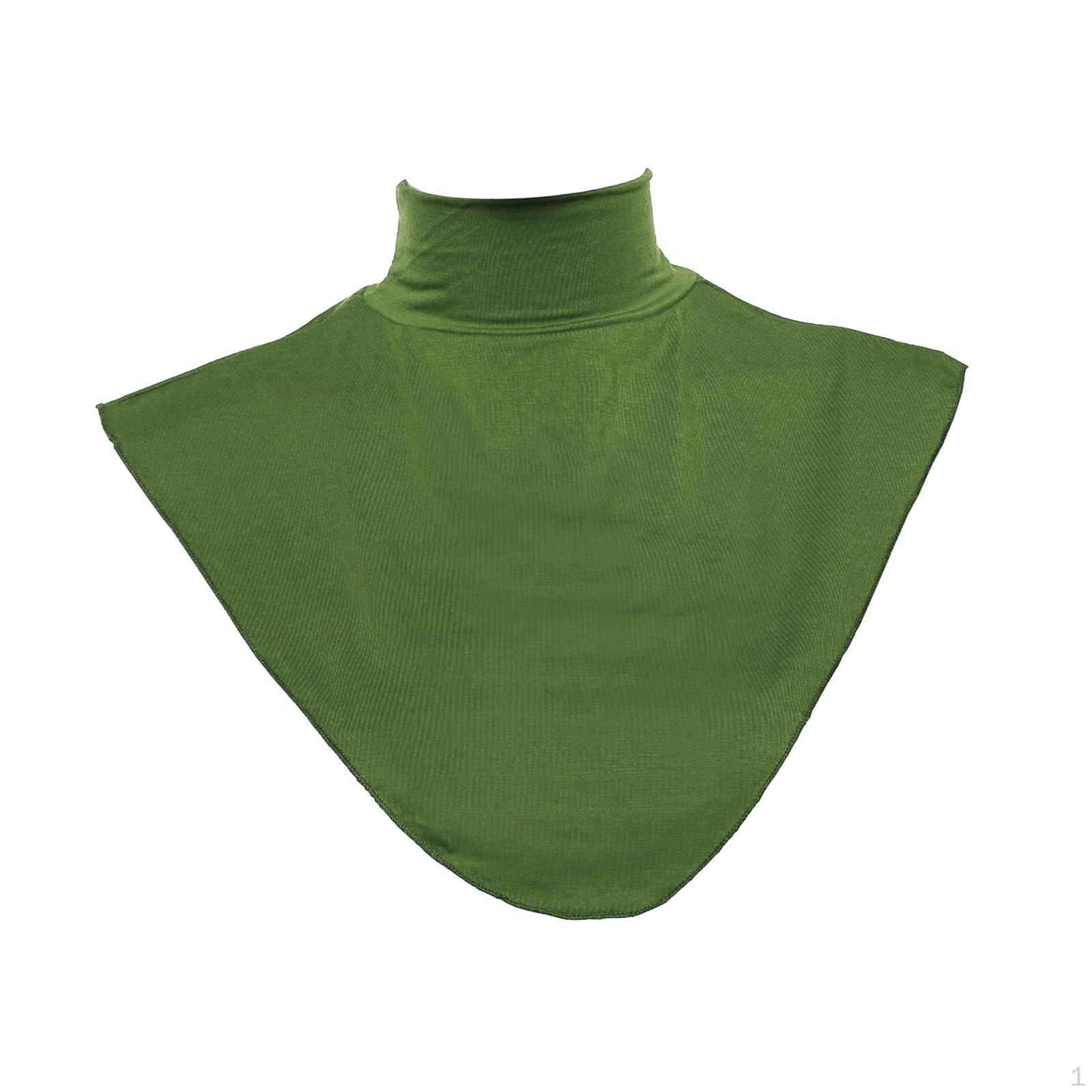 

Элегантный фальшивый воротник-шаль с лацканами, регулируемый шарф из модала, удобный декоративный съемный мок зелёный