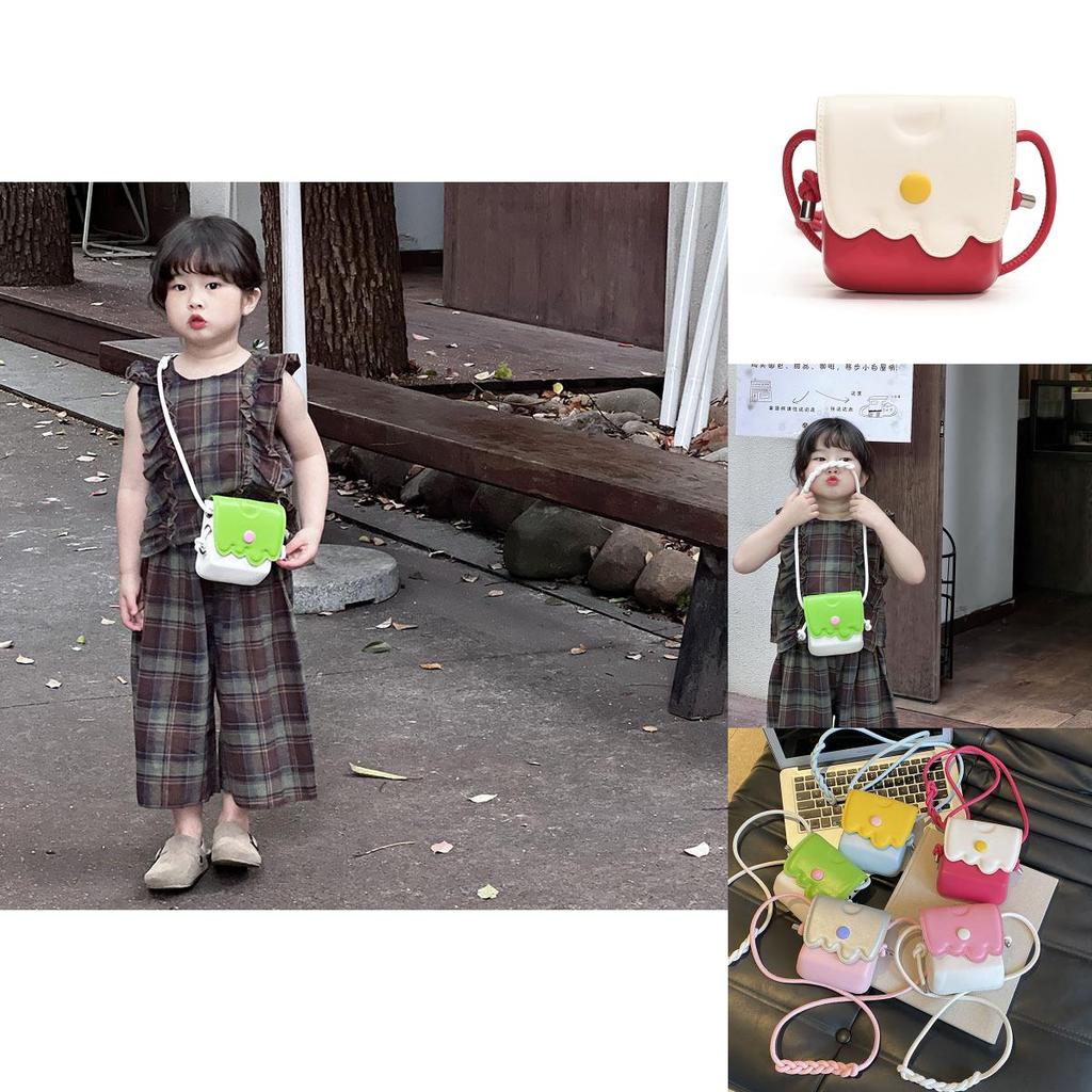 Stylish Mini Shoulder Bag For Kids With Vibrant Color Blocking And Breathable Material