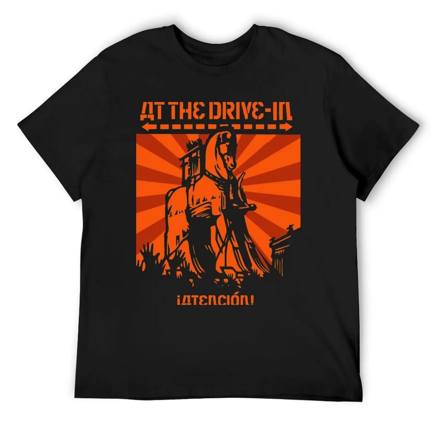 At The Drive In Atencion T-Shirt customs affliction shirts oversized t shirt t shirts for men graphic XXXXXL чёрный
