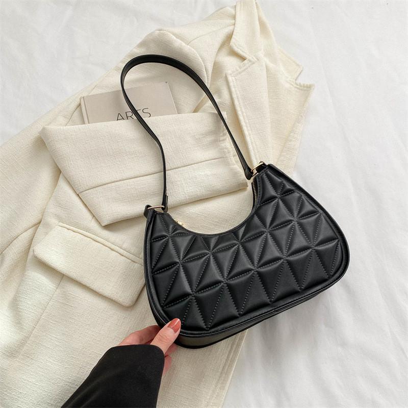 Fashionable Mid-sized Crescent Bag For Women Trendy Street Style In Black чёрный